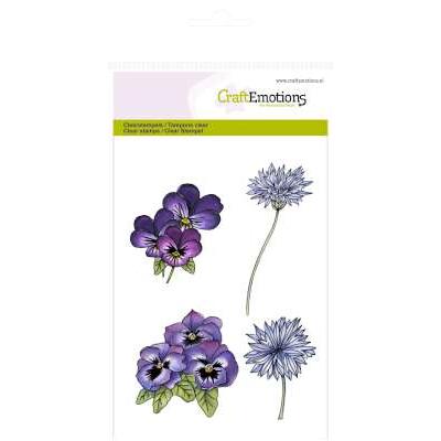 CraftEmotions Clear Stamps - Veilchen und Kornblumen